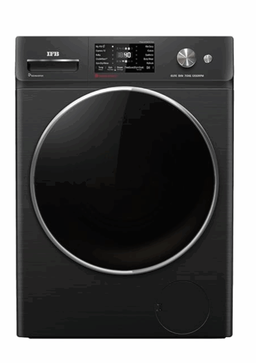 IFB 7 kg Fully Automatic Front Loading Washing Machine With Powered By AI,9 Swirl, 2X Power Steam,Refresh, (Black Hairline Finish, ELITE BXN 7012HK In-built Heater), 4 years Comprehensive Warranty